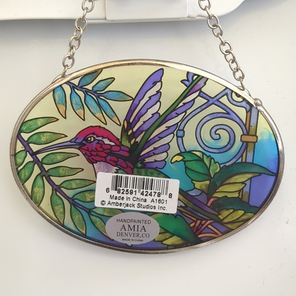 Amia Hummingbird Oval Sun Catcher 4" - Picture 2 of 8